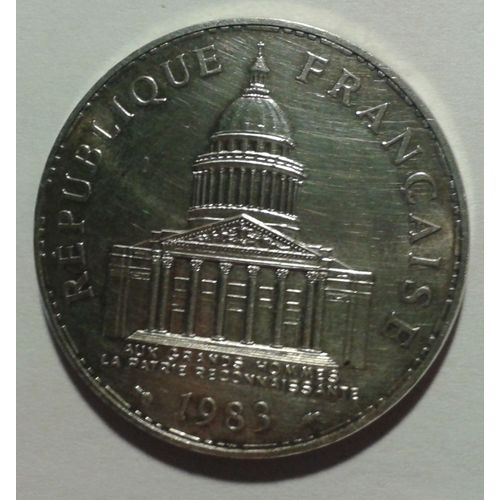 Pièce 100 Francs Argent Type Panthéon Année 1983
