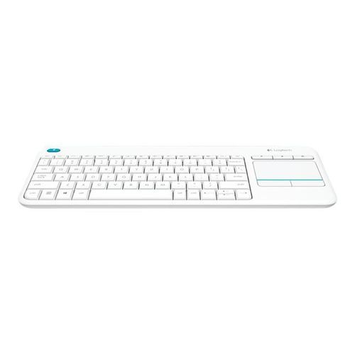 Clavier tactile sans fil Logitech K400 Plus - Clavier - sans fil - 2.4 GHz - Allemand - blanc