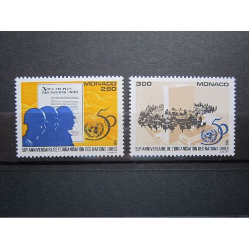 Monaco. Timbres N° 2002 Et 2003 (1995). 50eme Anniversaire De L Organisation Des Nations Unies.