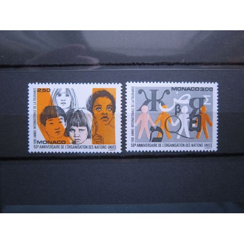 Monaco. Timbres N° 2006 Et 2007 (1995). 1995 - Annee Internationale De La Tolerance.