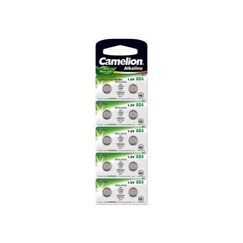 Pack de 10 piles Camelion Alcaline AG4 0% Mercury/Hg