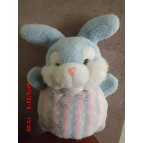 Lapin Boule Bleu Et Blanc Nounours