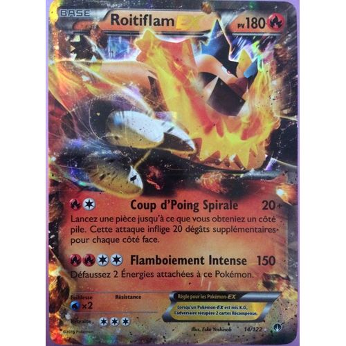 Carte Pokemon Francaise Roitiflam Ex 14/122 Rupture Turbo