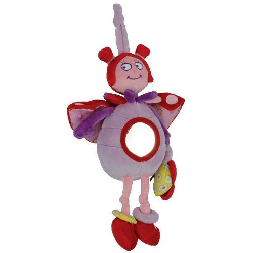 Doudou Et Compagnie Peluche Le Jardin Merveilleux Framboiselle La Coccinelle Ladybird Rose Violet Rouge Eveil D'activité Hochet Miroir Cie & D&c