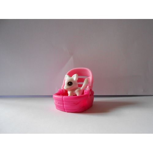 Figurine Kinder Infinimix - Fs180 : Panier Rose Et Chat Blanc
