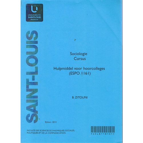 Sociologie Cursus Hulpmiddel Voor Hoorcolleges (Espo 1161)