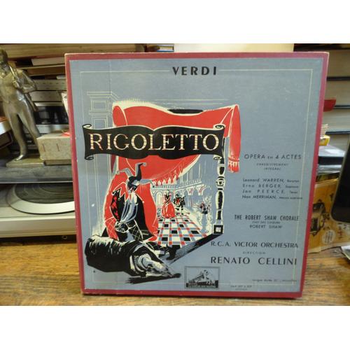 Verdi : Rigoletto -  Warren - Berger - Peerce - Merriman  -  Rca Victor Orchestra  Renato Cellini - Falp 207 À 209