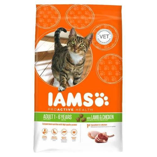 Iams Croquettes A L'agneau - Toutes Races - 10kg - Pour Chat Adulte