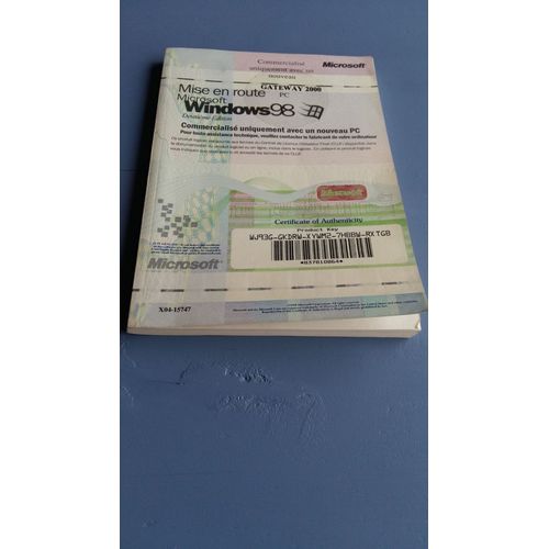 Mise En Route Microsoft Windows 98