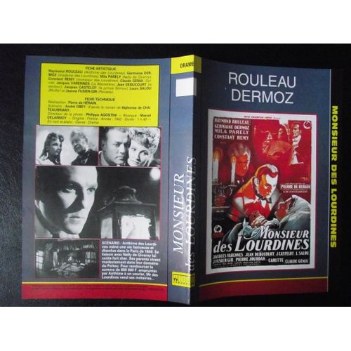 Jaquette Du Film.Monsieur Des Lourdines.(1942).Réalisation.Pierre De Hérain Avec Raymond Rouleau,Germaine Dermoz,Mila Parely