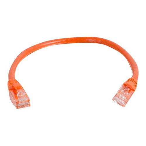 C2G Cat5e Booted Unshielded (UTP) Network Patch Cable - Cordon de raccordement - RJ-45 (M) pour RJ-45 (M) - 1 m - UTP - CAT 5e - moulé, sans crochet, bloqué - orange
