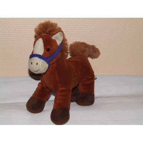 Cheval Gipsy Doudou Marron Sonore Bruit Galop Peluche 