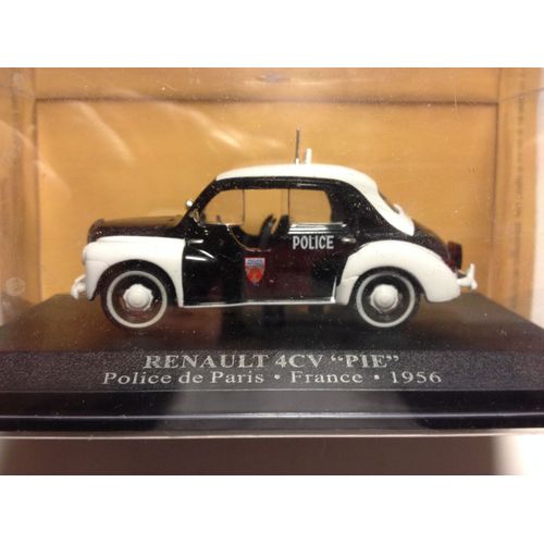 Renault  4cv   "Pie"  Police De Paris - 1956-Altaya