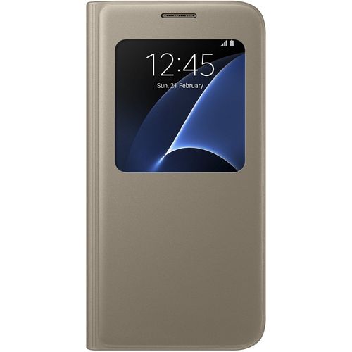 Housse Etui À Rabat À Fenêtre Samsung Galaxy A3 (2016) - Or Gold  By Ph26®