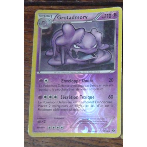 Carte Pokémon Grotadmorv Holo Reverse 53/99 Noir & Blanc Destinees Futures Neuf