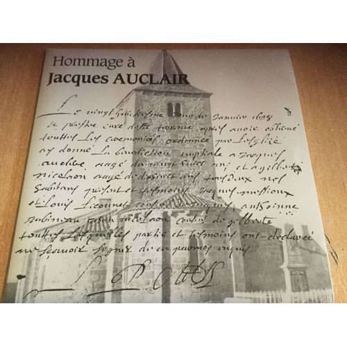 Hommage À Jacques Auclair 