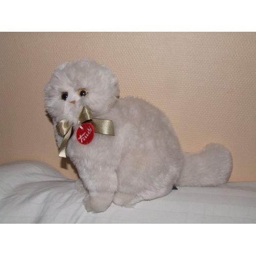 Chat Trudi Blanc Doudou Peluche 