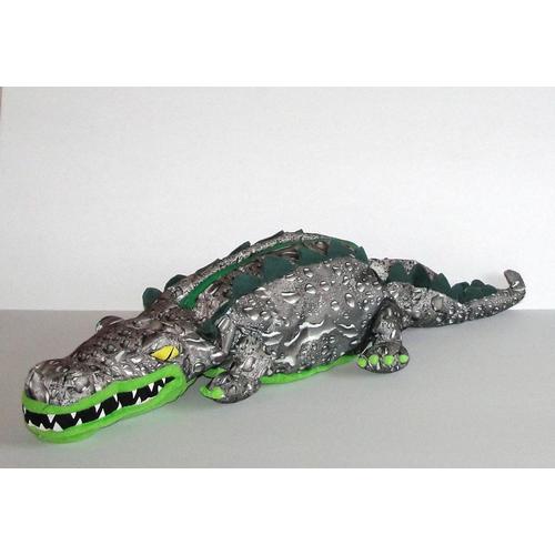 Crocodile Grande Peluche En Tissus Et Peluche  Range Pyjama Ou Autre 74cm 