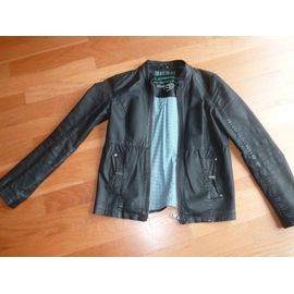 Veste Naf Naf En Cuir 34 - Couleur Noire