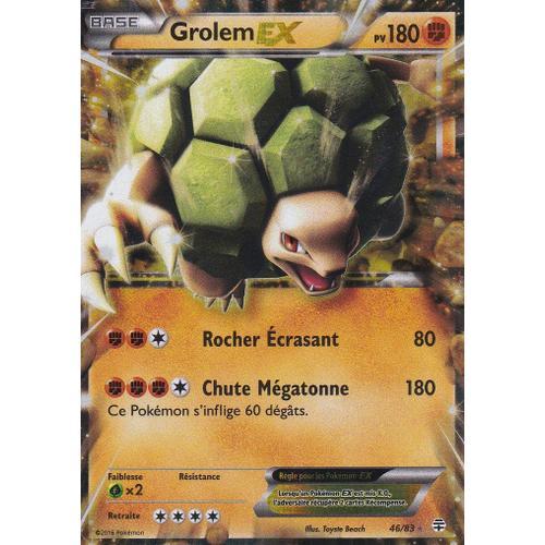 Carte Pokemon - Grolem Ex - 46/83 - 180 Pv - Ultra Rare - Generations - Francaise -