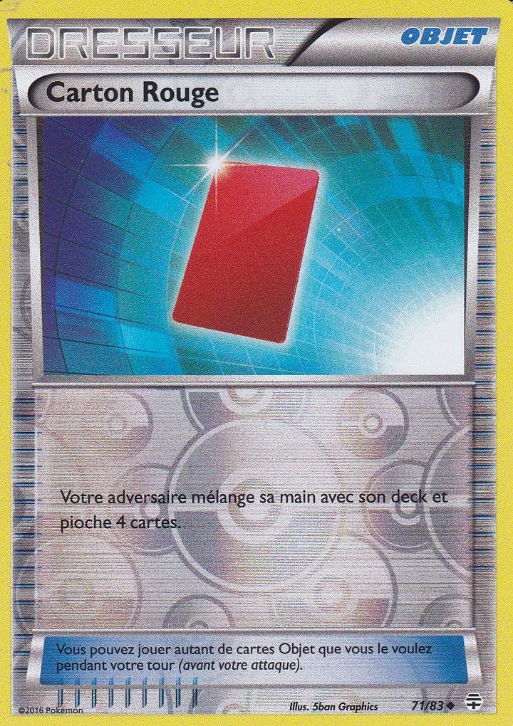 Carte Pokemon - Carton Rouge - 71/83 - Reverse - Generations - Francaise -