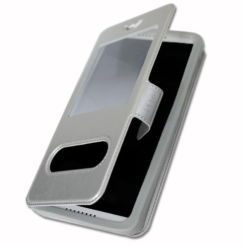 Etui Housse Coque Folio Argent Pour Hisense U912 By Ph26