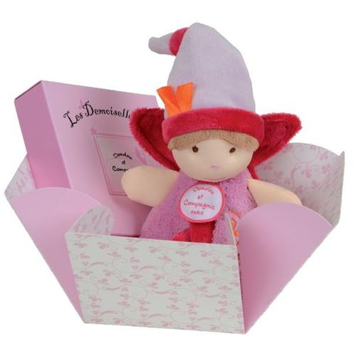 Doudou Peluche Attachetétine Support Sucette Tutute Fée Doll Poupée Dc2389 Rose Violet Fille Bleuet Garçon Les Demoiselles Fées Mini 12 Cm D&c Lot A12066 Doudoud Et Compagnie