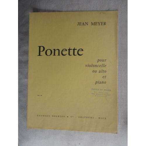 Ponette De Jean Meyer