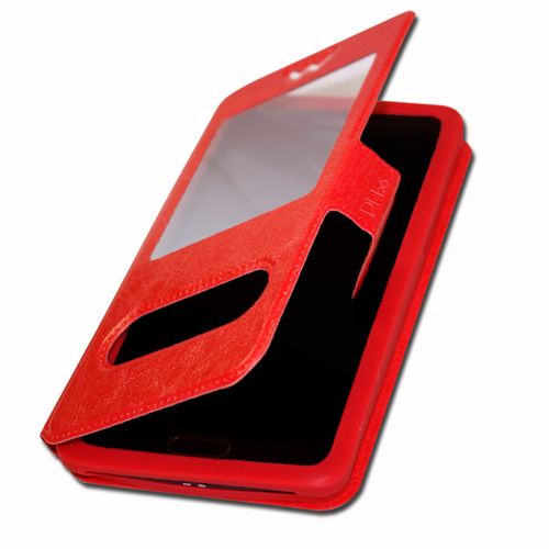 Etui Housse Coque Folio Rouge Pour Logicom L-Ement 451 By Ph26