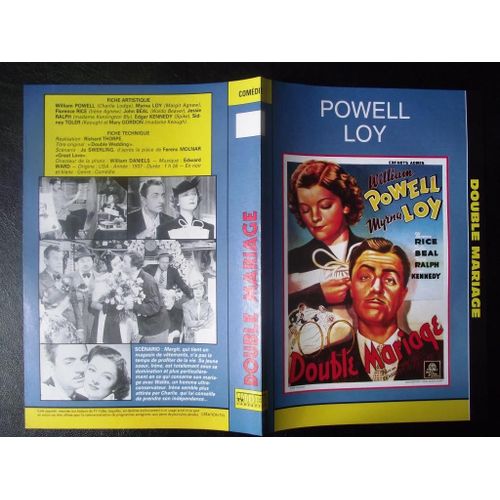 Jaquette Du Film.Double Mariage(1937).Réalisation.Richard Thorpe Avec William Powell,Myrna Loy,Florence Rice,John Béal,Jessie Ralph