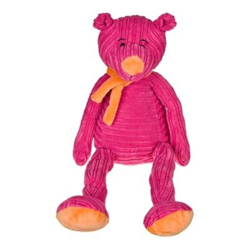 Doudou Peluche Chat Cat Katze Ours Bear Bar Orso Cochon Orange Echarpe Rose Coton Velour Côtelé 45 Cm Sia Kids Deon Sia Kids