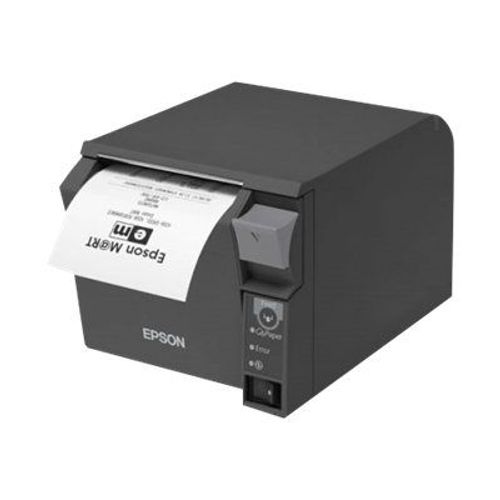 Epson TM T70II - Imprimante de reçus - thermique en ligne - Rouleau (7,95 cm) - 180 x 180 ppp - jusqu'à 250 mm/sec - USB 2.0, LAN - outil de coupe - gris foncé