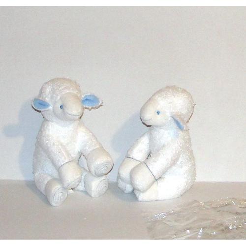 Agneau Mouton Blanc Spirale Bleue Avene Eau Thermale Pediatril Lot De 2 Doudou 