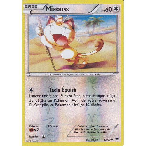 Carte Pokemon - Miaouss - 53/83 - Reverse - Generations -