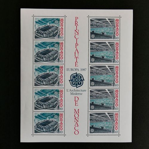 Monaco 1987 Bloc Feuillet Neuf Europa ''nouveau Stade Louis Ii''