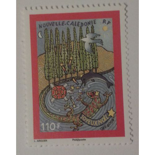 Timbre Nouvelle Calédonie 110 Francs Joyeux Noël 2008 Yt N°1059 Neuf