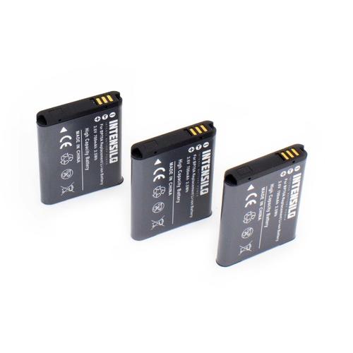 INTENSILO 3 x Li-Ion Batterie 700mAh (3.6V) pour appareil photo Samsung ST93, ST94, ST95, WB31, WB31F, WB32, WB32F, WB35, WB35F comme BP70a.