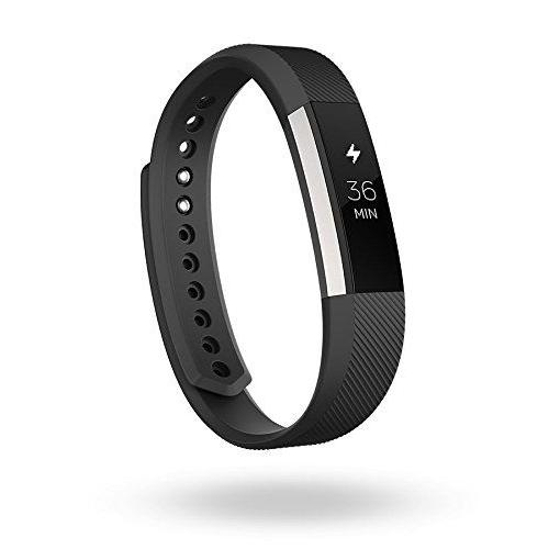 Fitbit Alta - Tracker D'activités Avec Bracelet - Élastomère - Noir - Taille Du Bracelet : L - Monochrome - Bluetooth