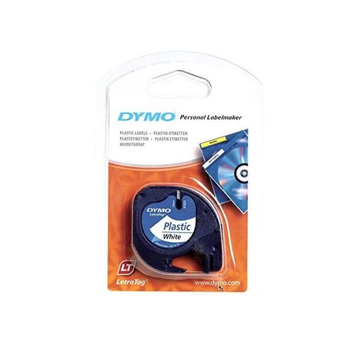 Dymo Lot De 10 Cassettes Ruban Letratag Polyester 12 Mm X 4 M Noir Sur Blanc