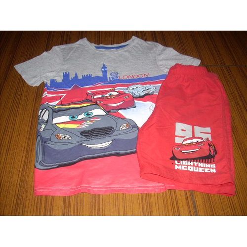 Ensemble T-Shirt & Short Disney/Pixar Cars Gris/Rouge 5/6 Ans