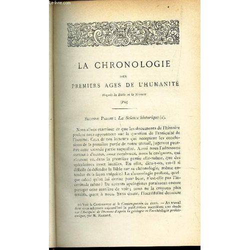La Chronologie Des Premiers Ages De L'humanite D'apres La Bible Et La Science (Fin) :2nde Partie : La Science Historique /Le Comte De Montalembert Et La Liberte D'enseignement : Conference ...
