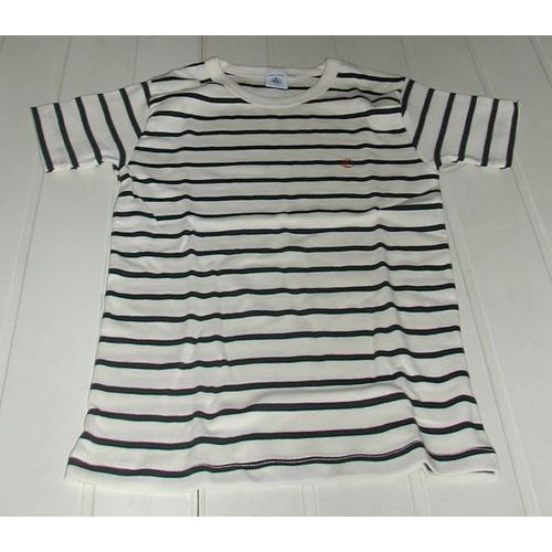 Tee-Shirt À Rayures Bleues Col Rond 10 Ans 140 Cm