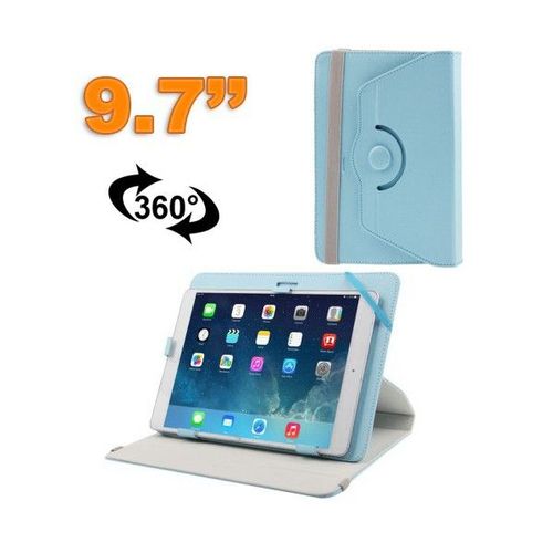 Housse De Protection Tablette 9.7 Pouces Universel 360° En Simili Cuir Bleu Ciel Yonis