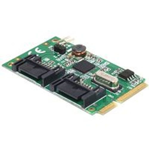Delock MiniPCIe I/O PCIe full size 2 x SATA 6 Gb/s - Contrôleur de stockage - SATA 6Gb/s - PCIe 2.0 Mini Card