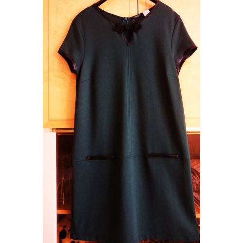 Robe Verte Taille 42 Pour Femme Bordée De Simili Noir La Redoute