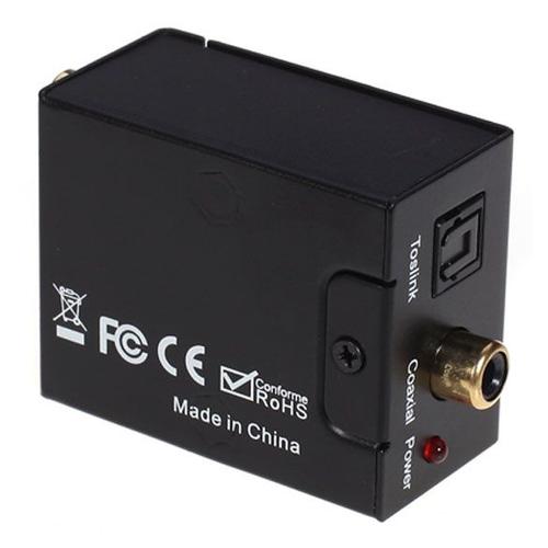 Convertisseur Toslink Audio Numérique SPDIF Optique/Coaxial vers RCA Noir