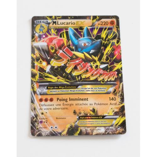 Carte Pokemon 220pv 55/111 M Lucario Ex 