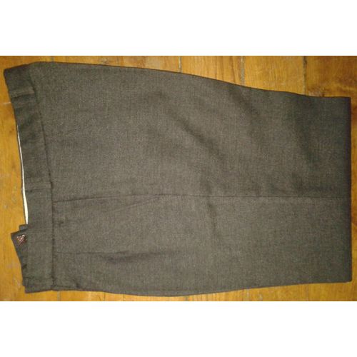 Pantalon De Ville Eural Griffe Laine Peignée/Polyester Taille 36 Gris
