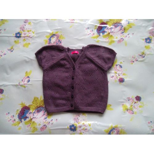 Gilet Bout'chou 6 Mois Violet 