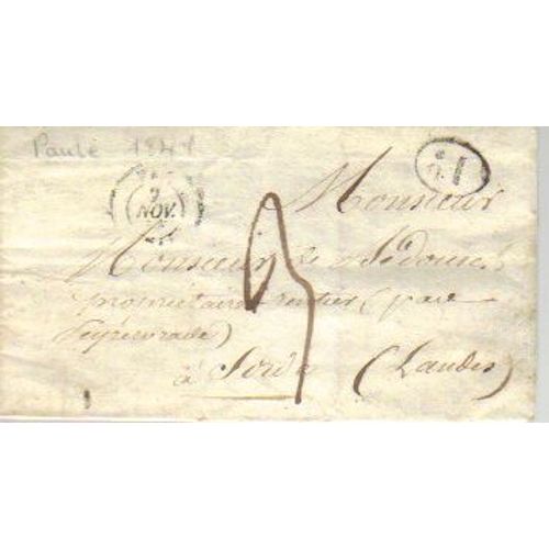 Lettre Ancienne De 1841 Tampon De Peyrehorade